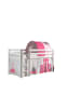 58 aufm Kessel KINDERBETT Karolina 210x114x106 Massivholz Weiß Textilset Princess 2