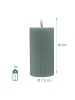 relaxdays 4 x LED Kerzen in Khaki - (H)18 x Ø 7,5 cm