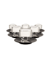 Villeroy & Boch 6er Set Espressogläser mit Untertassen Manufacture Rock in 70 ml in schwarz