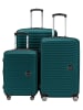 Hauptstadtkoffer Mitte - Kofferset 3 Trolleys Erweiterung Hartschale Gepäck-Set in Türkis