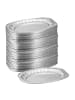 relaxdays 100 x Servierplatten in Silber - (B)35 x (H)2,5 x (T)24 cm