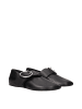Jil Sander Schwarz Leder Ballerina Flache Schuhe