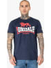 Lonsdale T-Shirt "Lion Two Tone Herren T-Shirt normale Passform" in Blau