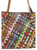 IZIA Women Tote Bag in Brown Multicolor