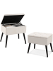 COSTWAY Schminkhocker mit Stauraum in Beige