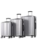 ABRIHOME Kofferset in Silbergrau mit 4 Rollen und TSA Schloss