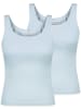Sublevel Trägertop 2er-Set Integriertes BH-Top Unifarben in Blau-2