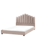 Beliani Doppelbett VINCENNES in Beige/Schwarz - (W) 165 x (H) 124 x (L) 213 cm