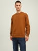 Jack & Jones Basic Sweater Langarm Shirt Rundhals Pullover JJESTAR in Braun