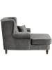 58 aufm Kessel XXL Sessel inkl. Kissen Karley Samtvelours grau