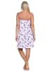 NORMANN Ärmelloses Spaghetti Träger Nachthemd floralem print - 85806 in weiss