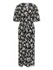 Kaffe Jerseykleid KAivanna Loose fit in Black, Chalk Flower Print