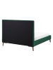 Beliani Doppelbett BAYONNE in Grün/Braun - (W) 151 x (H) 121 x (L) 212 cm