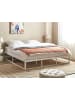Beliani Doppelbett VIRY in Weiß - (W) 186 x (H) 30 x (L) 206 cm
