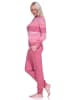 NORMANN Schlafanzug langarm Pyjama Streifen Bündchen - 75658 in altrose