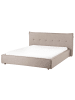 Beliani 10-tlg Doppelbett LESTRE in Beige/Schwarz