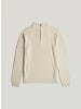 Structured Half Zip Knit whitebait