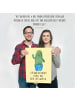 Mr. & Mrs. Panda Poster Kaktus Heilig mit Spruch in Gelb Pastell