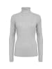 soyaconcept Rollkragenpullover mit Struktur und enger Passform in Lt Grey Melange