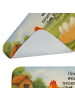 Mr. & Mrs. Panda Duschvorleger Huhn Stolz Design mit Spruch in Weiß