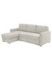 58 aufm Kessel ECKSOFA mit Auszugsbett Kaysa Flachgewebe silber