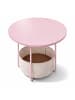 relaxdays Beistelltisch in Altrosa/ Cremeweiß - (H)50 x Ø5 cm