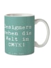 Mr. & Mrs. Panda Mug Spruch CMYK Designer mit Spruch in Meeresbrise