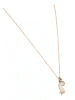 Gemshine Halskette Katze Chalcedon Edelstein Haustier in rose gold coloured