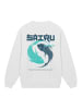 F4NT4STIC Sweatshirt Koi Fish Japan Streetstyle in off-white