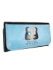Mr. & Mrs. Panda Portemonnaie für Damen Pinguin Pärchen mit Spruch in Eisblau
