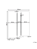 Beliani Paravent STANDI in Blau - (W) 184 x (H) 184 x (L) 30 cm