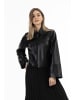 DreiMaster Vintage Lederjacke in Schwarz