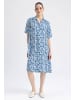 DeFacto Hemdblusenkleid SHIRT DRESS in Mittelblau