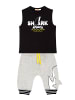 Denokids T-Shirt & Caprihose Set in Black