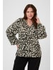KAFFE curve Bluse kurzarm KCjamia Regular fit in Black/Turtledove Graphic