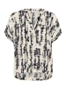 Kaffe Kurzarm-Bluse KAano Regular fit in Sand Melange/Water Color Print
