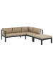 Beliani 3-tlg Sitzgruppe MESSINA in Schwarz/Beige