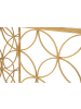 Mauro Ferretti Konsolentisch aus goldfarbenem Metall mit weißer Tischplatte, 120 x 40 x 80 cm