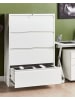 Beliani Büroschränke HALITE in Weiß - (W) 90 x (H) 133 x (L) 45 cm