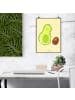 Mr. & Mrs. Panda Poster Avocado Kern rollt ohne Spruch in Gelb Pastell