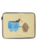 Mr. & Mrs. Panda Laptop Tasche Kaffee Bohne ohne Spruch in Gelb Pastell