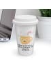 Mr. & Mrs. Panda To Go Becher Kaffee Gespenst mit Spruch in Weiß