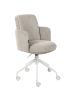 Beliani Bürostuhl DRYDEN in Beige/Weiß - (W) 60 x (H) 84 x (L) 60 cm