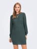 JACQUELINE de YONG Langarm Strickkleid JDYWHITNEY MEGAN Boat Dress Pullover in Türkis