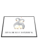 Mr. & Mrs. Panda Schreibunterlage Pinguine Kuscheln mit Spruch in Weiß