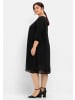 sheego Chiffonkleid in schwarz