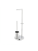 relaxdays WC Garnitur in Silber - (H)68 x Ø22 cm