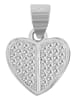 Adeliás Damen Anhänger – Herzanhänger aus 925 Silber mit Zirkonia in silber