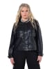 Ulla Popken Kunstlederjacke in schwarz
