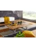 KADIMA DESIGN Couchtisch 115 x 25 x 58 cm Massiv Holz Metallgestell groß,